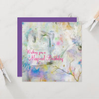 Elegant Magical Birthday Dancer Abstract Pastel