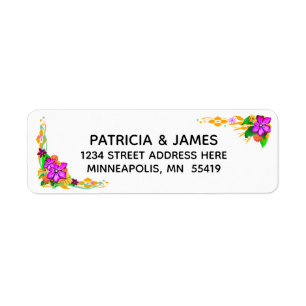 Elegant, Magical, & Bold Floral Border Address