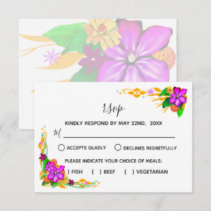 Elegant, Magical, & Bold Floral RSVP Response Card