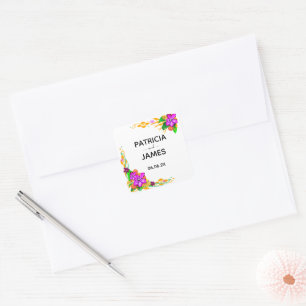 Elegant, Magical, & Bold Floral Square Stickers