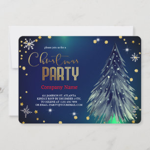 Elegant  Magical Christmas  Pines Festive Invitation