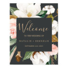 Elegant Magnolia | Black and White Welcome Wedding