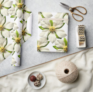 Elegant Magnolia Blossom Flower Spring Wedding MCM Wrapping Paper