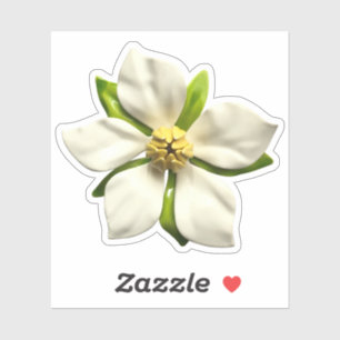 Elegant Magnolia Blossom Flower Wedding Sticker