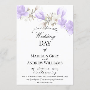 Elegant Magnolia Blossom Wedding Invitation