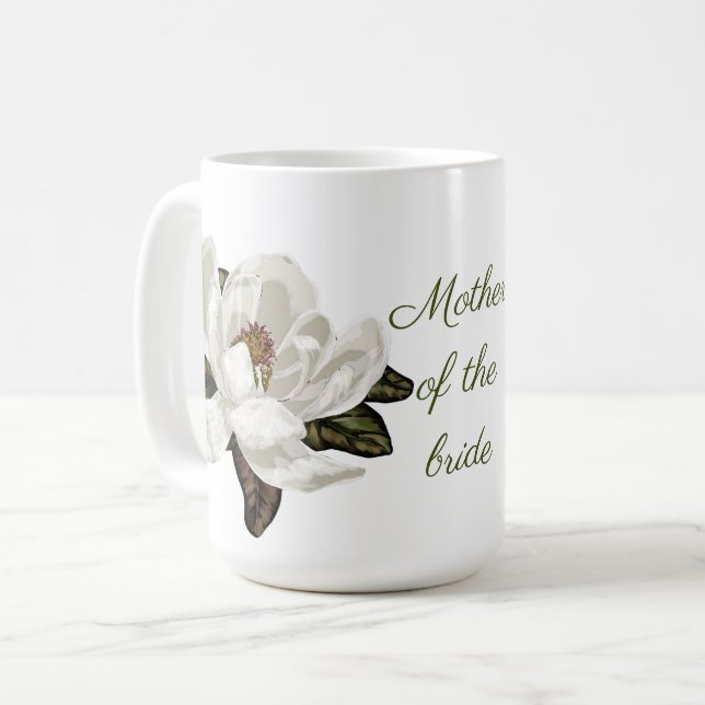 Elegant Magnolia blossoms Coffee Mug (Front Left)