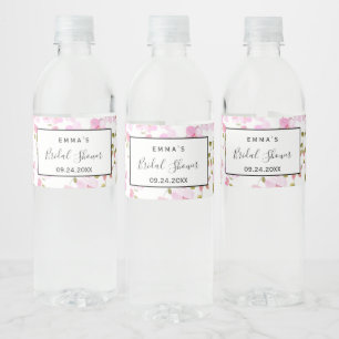 Elegant Magnolia Blush Bridal Water Label
