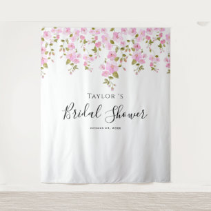 Elegant Magnolia Bridal Shower Backdrop Tapestry