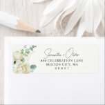 Elegant Magnolia Eucalyptus Script Return Address<br><div class="desc">Elegant watercolor magnolia and eucalyptus with script and classic return address.</div>