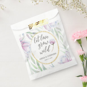 Elegant Magnolia Floral Wedding Favour Bags