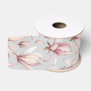 Elegant Magnolia Grosgrain Ribbon