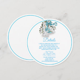 Elegant Magnolia Round Wedding Bells Enclosure Invitation