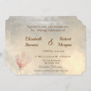 Elegant Magnolia  Wedding Invitation