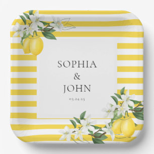 Elegant Main Squeeze Bridal Shower  Paper Plate