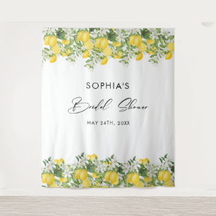 Elegant Main Squeeze Bridal Shower Photo Backdrop Tapestry