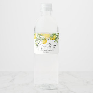 Elegant Main Squeeze Bridal Shower  Water Bottle Label