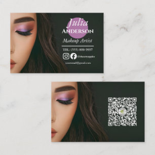 Elegant Makeup Artist MUA photo small business Business Card