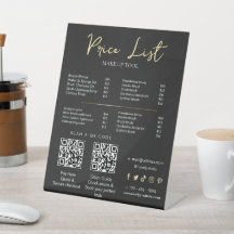 Elegant Makeup Artist Price List Template | Beauty