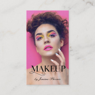 Elegant Makeup Full Photo Makeup Artist Business Card