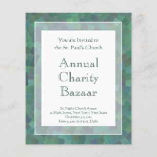 Elegant Malachite Green Geometric Pattern Flyer