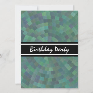 Elegant Malachite Green Geometric Pattern Invitation