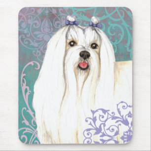 Elegant Maltese Mouse Mat