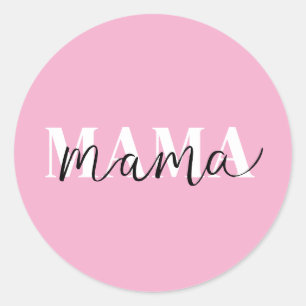 Elegant "Mama" Modern Design for Mothers Classic Round Sticker
