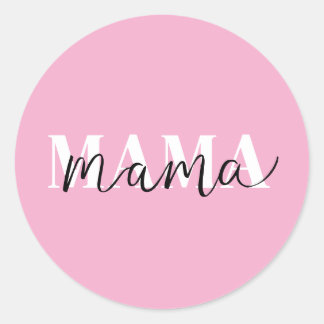 Elegant "Mama" Modern Design for Mothers Classic Round Sticker