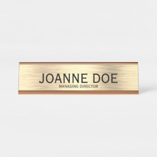 Elegant Managing Director Metallic Desk Name Plate