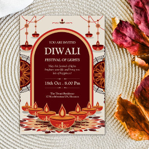 Elegant mandala Diwali Festival of Lights  Invitation