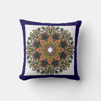 Elegant Mandala Floral Peacock Design Pillow Cover
