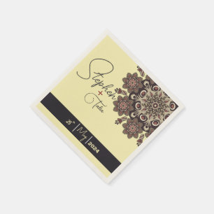 Elegant Mandala-Inspired Wedding  Napkin