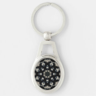 Elegant Mandala Key Ring