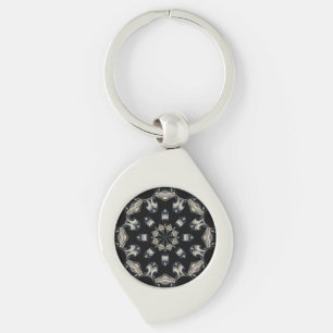 Elegant Mandala Key Ring