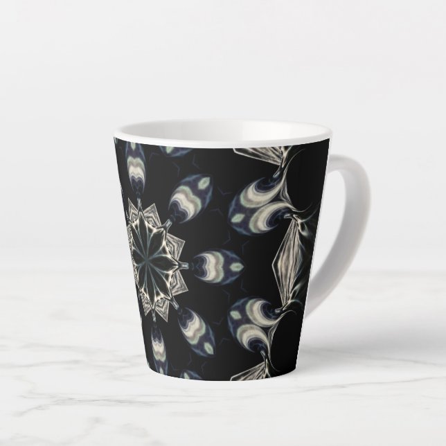 Elegant Mandala Latte Mug (Right Angle)
