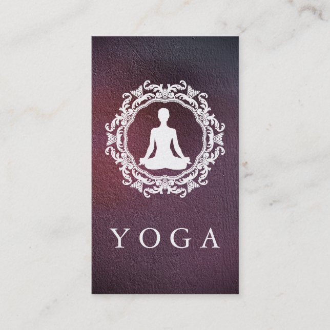 Elegant Mandala Logo Yoga Healing Health Business Card (Front)