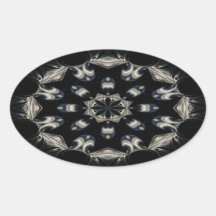 Elegant Mandala Oval Sticker