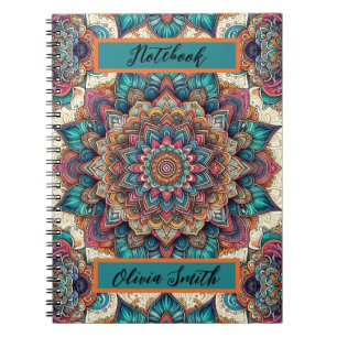 Elegant Mandala Spiral Photo Notebook