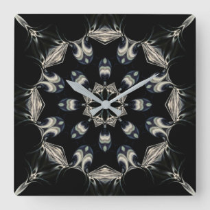Elegant Mandala Square Wall Clock