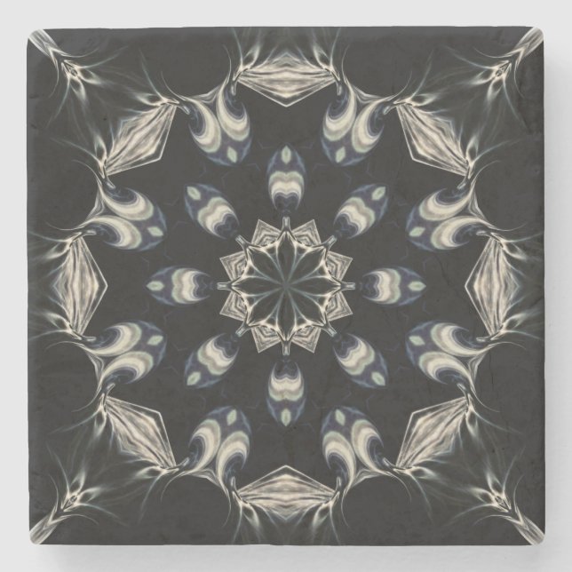 Elegant Mandala Stone Coaster (Front)