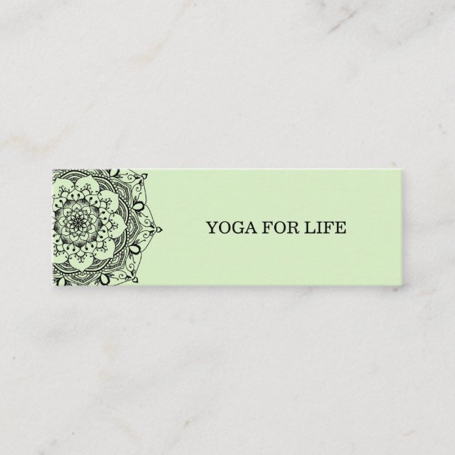 Elegant Mandala Symbol Universe Design Mini Business Card (Front)