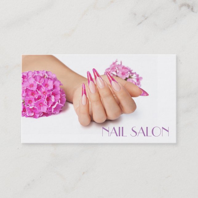 Elegant manicure nail salon Business card (Front)