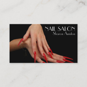 Elegant manicure nail salon Business card