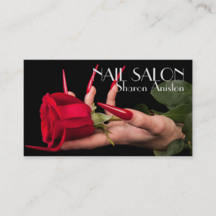 Elegant manicure nail salon Business card