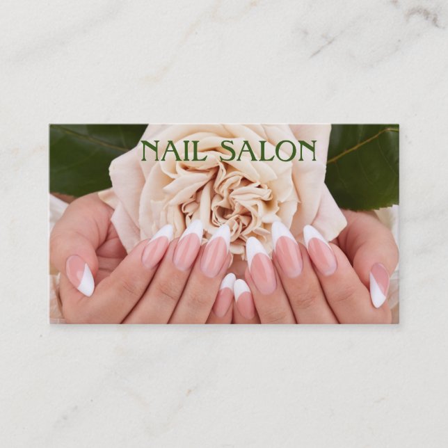 Elegant manicure nail salon Business card (Front)