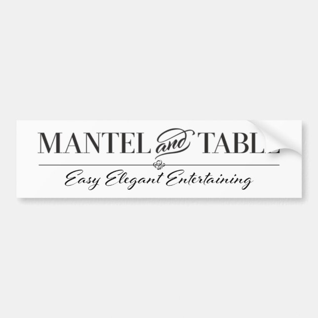Elegant Mantel and Table Bumper Sticker (Front)