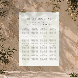 Elegant Map Destination Wedding Seating Chart
