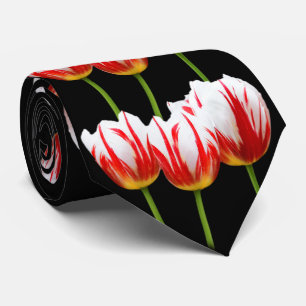 Elegant Maple Leaf Tulips Tie