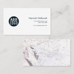 Elegant Marble Abstract Modern Company Logo Business Card