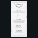 Elegant Marble and Wreath Wedding Menu Card<br><div class="desc">Marble is so trendy right now, and we understand why! It is both elegant and understated, making every affair it touches a thing of beauty. This suite is fully customisable, from fonts to colours. Please contact us if you have questions or would like any adjustments that cannot be made via...</div>